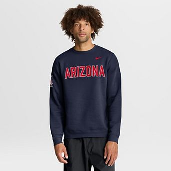 Men's Nike Navy Arizona Wildcats 2026 Sideline Club Sweatshirt