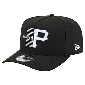 Men's New Era Black Pittsburgh Pirates Motion A-Frame 9FIFTY Snapback Hat
