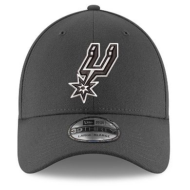 Men's New Era Graphite San Antonio Spurs 39THIRTY Flex Hat