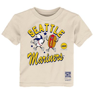 Toddler Mitchell & Ness Natural Seattle Mariners Snack T-Shirt