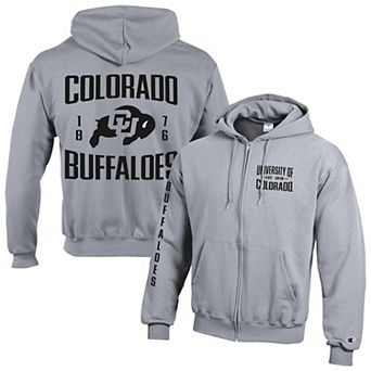 Men's Champion Gray Colorado Buffaloes Varsity Powerblend Full-Zip Fleece Hoodie