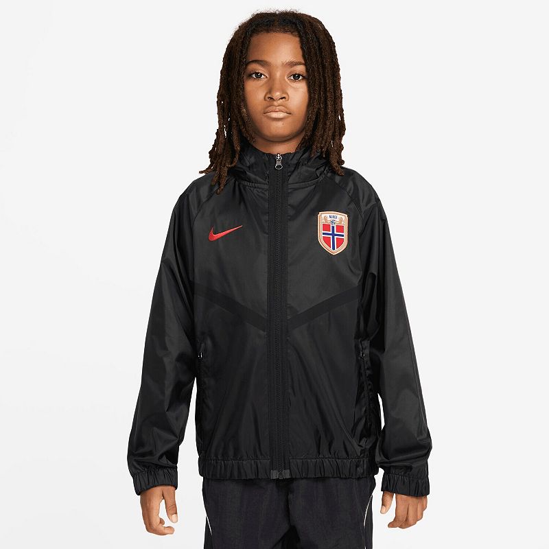 Youth Nike Black Norway National Team 2026 Anthem Full-Zip Hooded