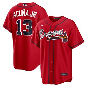 Men's Nike Ronald Acu̱a Jr. Red Atlanta Braves Alternate 2 Replica Jersey