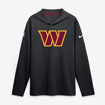 Men's Nike Black Washington Commanders Sideline Dri-FIT Long Sleeve Hooded T-Shirt