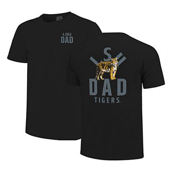 Men's Black LSU Tigers Father's Day Mascot Overlay T-Shirt