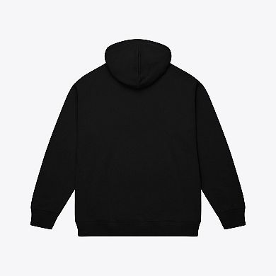 Men's Mitchell & Ness Black San Antonio Spurs Team Name Stack & Logo Hoodie