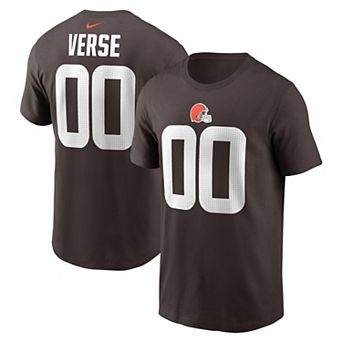 Men's Nike Jared Verse Brown Cleveland Browns Name & Number T-Shirt