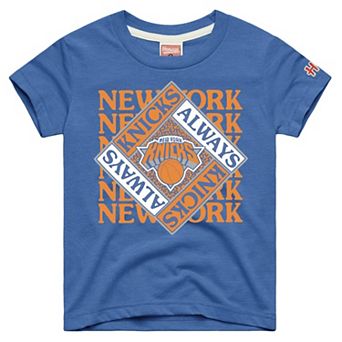 Youth Homage Blue New York Knicks Always Knicks Tri-Blend T-Shirt