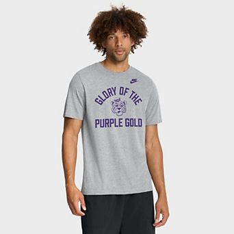 Men's Nike Heather Gray LSU Tigers Legacy Mantra Tri-Blend T-Shirt