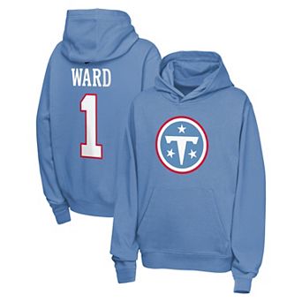 Youth Nike Cameron Ward Light Blue Tennessee Titans Name & Number Club Fleece Hoodie