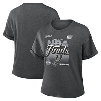 Women's Fanatics Charcoal San Antonio Spurs 2026 NBA Western Conference Champions Locker Room Tri-Blend T-Shirt