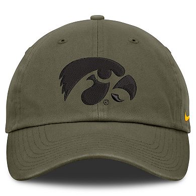 Unisex Nike Olive Iowa Hawkeyes Primetime Club Adjustable Hat