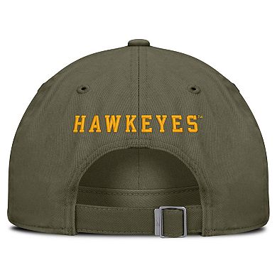 Unisex Nike Olive Iowa Hawkeyes Primetime Club Adjustable Hat