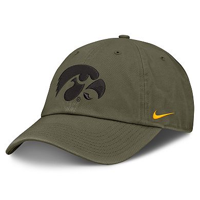 Unisex Nike Olive Iowa Hawkeyes Primetime Club Adjustable Hat