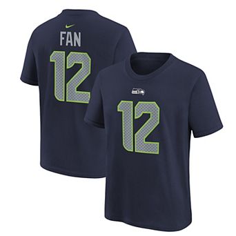 Youth Nike 12 Fan College Navy Seattle Seahawks Name & Number T-Shirt