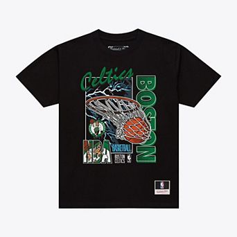 Men's Mitchell & Ness Black Boston Celtics Lightning Swish T-Shirt