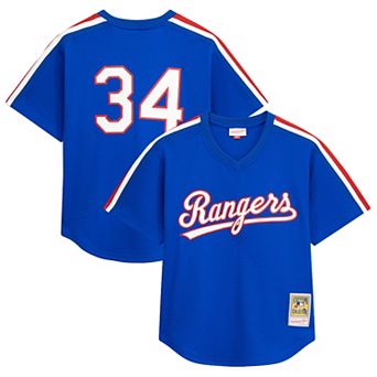 Men's Mitchell & Ness Nolan Ryan Royal Texas Rangers Big & Tall Cooperstown Mesh Batting Practice Jersey