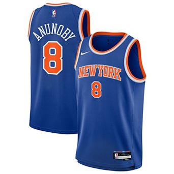 Youth Nike OG Anunoby Blue New York Knicks Swingman Jersey - Icon Edition