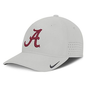 Men's Nike Gray Alabama Crimson Tide 2026 Sideline Practice AeroBill Swooshflex Dri-FIT Hat