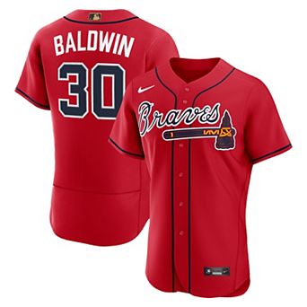 Men's Nike Drake Baldwin Red Atlanta Braves MLB Awards Authentic Jersey