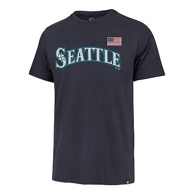 Men's '47 Navy Seattle Mariners Heritage U.S. Flag T-Shirt