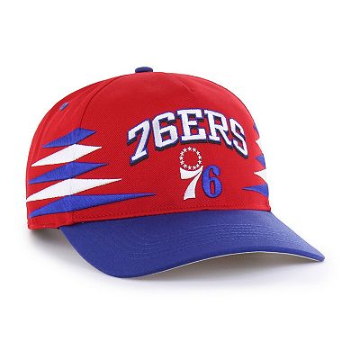 Men's '47 Red Philadelphia 76ers Diamond Cut Hitch Snapback Hat