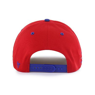 Men's '47 Red Philadelphia 76ers Diamond Cut Hitch Snapback Hat