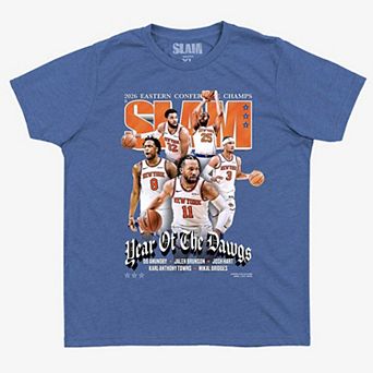 Youth SLAM Blue New York Knicks 2026 NBA Eastern Conference Champions Cover T-Shirt