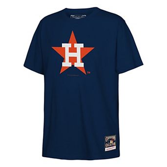 Youth Mitchell & Ness Navy Houston Astros Retro Logo T-Shirt