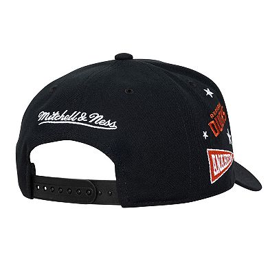 Men's Mitchell & Ness Black Anaheim Ducks Pep Rally Pro Pinch Snapback Hat