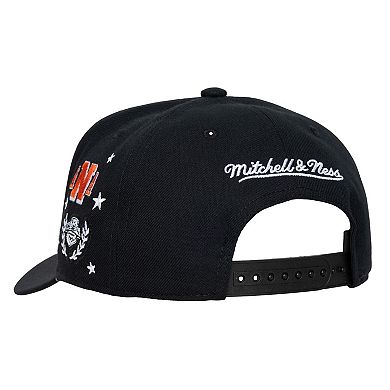Men's Mitchell & Ness Black Anaheim Ducks Pep Rally Pro Pinch Snapback Hat