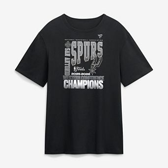 Men's Fanatics Black San Antonio Spurs 2026 NBA Western Conference Champions Stacked Block T-Shirt
