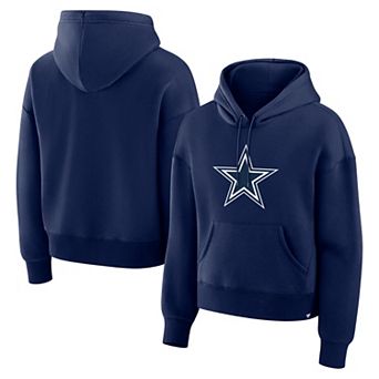 Women's Fanatics Navy Dallas Cowboys Relaxed High Hip Essential Legacy Hoodie