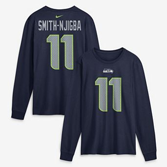 Men's Nike Jaxon Smith-Njigba College Navy Seattle Seahawks Name & Number Long Sleeve T-Shirt