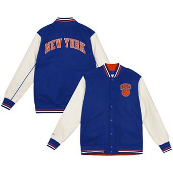 Preschool Mitchell & Ness Blue New York Knicks Varsity Heavyweight Full-Snap Jacket
