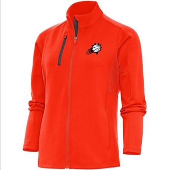 Women's Antigua Orange Phoenix Suns Brushed Metallic Generation Full-Zip Jacket