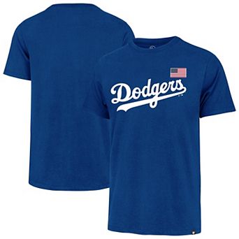 Men's '47 Royal Los Angeles Dodgers Heritage U.S. Flag T-Shirt