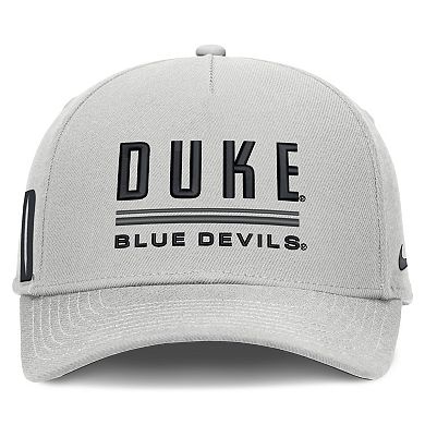 Men's Nike Gray Duke Blue Devils 2026 Sideline Dri-FIT Rise Adjustable Hat
