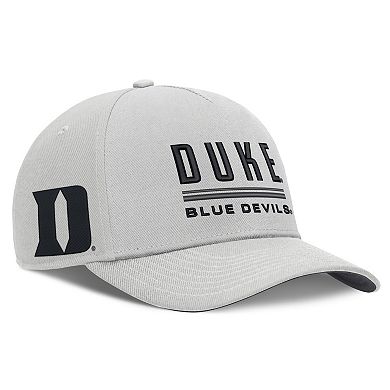 Men's Nike Gray Duke Blue Devils 2026 Sideline Dri-FIT Rise Adjustable Hat
