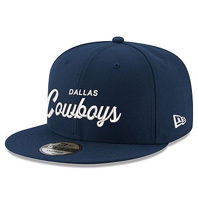 Men's New Era Navy Dallas Cowboys Core Team Script 9FIFTY Snapback Hat