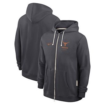 Men's Nike Anthracite Texas Longhorns 2026 Sideline Standard Issue Dri-FIT Full-Zip Hoodie