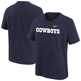 Youth Nike Navy Dallas Cowboys Wordmark T-Shirt