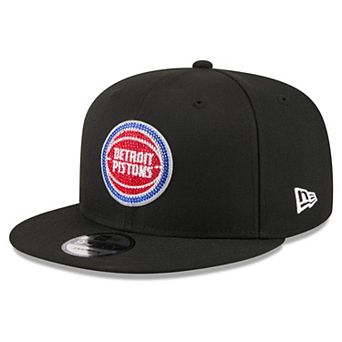 Men's New Era Black Detroit Pistons 2026 NBA Draft Crystal 9FIFTY Snapback Hat