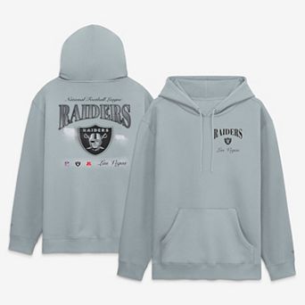 Men's Fanatics Gray Las Vegas Raiders Back Logo Fleece Hoodie