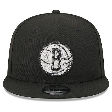 Men's New Era Black Brooklyn Nets 2026 NBA Draft Crystal 9FIFTY Snapback Hat