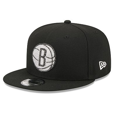 Men's New Era Black Brooklyn Nets 2026 NBA Draft Crystal 9FIFTY Snapback Hat