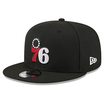 Men's New Era Black Philadelphia 76ers 2026 NBA Draft Crystal 9FIFTY Snapback Hat