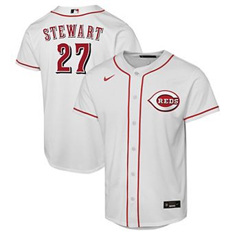 Youth Nike Sal Stewart White Cincinnati Reds Home Replica Player Jersey