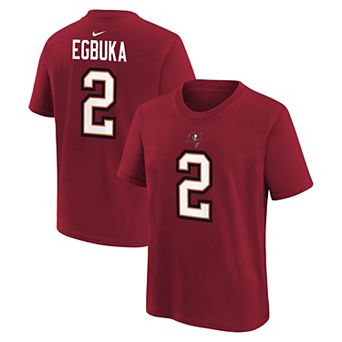 Youth Nike Emeka Egbuka Red Tampa Bay Buccaneers Player Name & Number T-Shirt