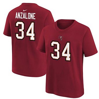 Youth Nike Alex Anzalone Red Tampa Bay Buccaneers Name & Number T-Shirt